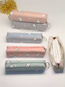 1 件卡通图案随机铅笔盒、返校、学校用品、铅笔袋、书包