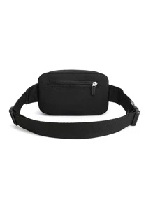 Không thấm nước, nhẹ, gói Fanny Pack trang trí chữ cái thông thường cho doanh nhân dành cho nữ tuổi teen Sinh viên đại học, tân binh và công nhân cổ trắng Hoàn hảo cho văn phòng, đại học, công việc, kinh doanh, đi làm - màu đen - Xem 2
