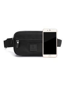 Không thấm nước, nhẹ, gói Fanny Pack trang trí chữ cái thông thường cho doanh nhân dành cho nữ tuổi teen Sinh viên đại học, tân binh và công nhân cổ trắng Hoàn hảo cho văn phòng, đại học, công việc, kinh doanh, đi làm - màu đen - Xem 4