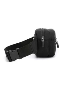 Không thấm nước, nhẹ, gói Fanny Pack trang trí chữ cái thông thường cho doanh nhân dành cho nữ tuổi teen Sinh viên đại học, tân binh và công nhân cổ trắng Hoàn hảo cho văn phòng, đại học, công việc, kinh doanh, đi làm - màu đen - Xem 5