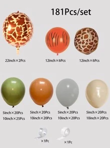 181入組混色氣球花環套裝 - 彩色 - 查看 3