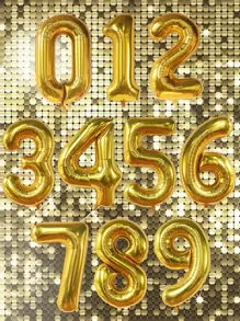 Mtrong Te 1 szt. 40-calowy balon w kształcie cyfry, Boże Narodzenie - Złoto - Zobacz 3