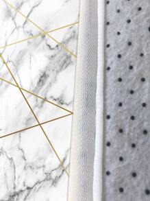 1pc Marble Pattern Kitchen Rug - Multicolor - View 4