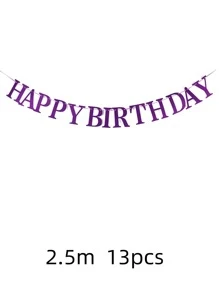 1pc Birthday Party Decorative Pull Flag