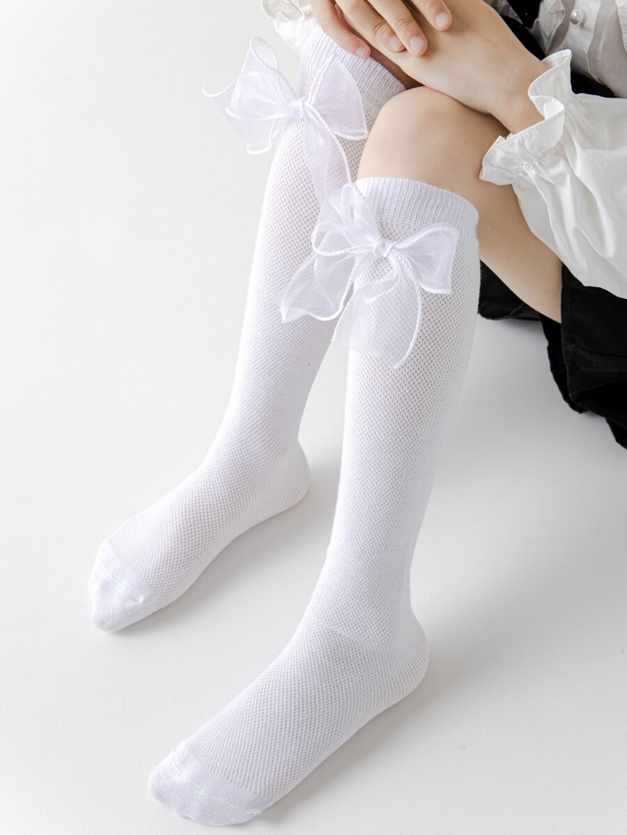 Gorotas Meias de bezerro Decoração de arco - Branco - Visão 1