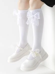 Gorotas Meias de bezerro Decoração de arco - Branco - Visão 3