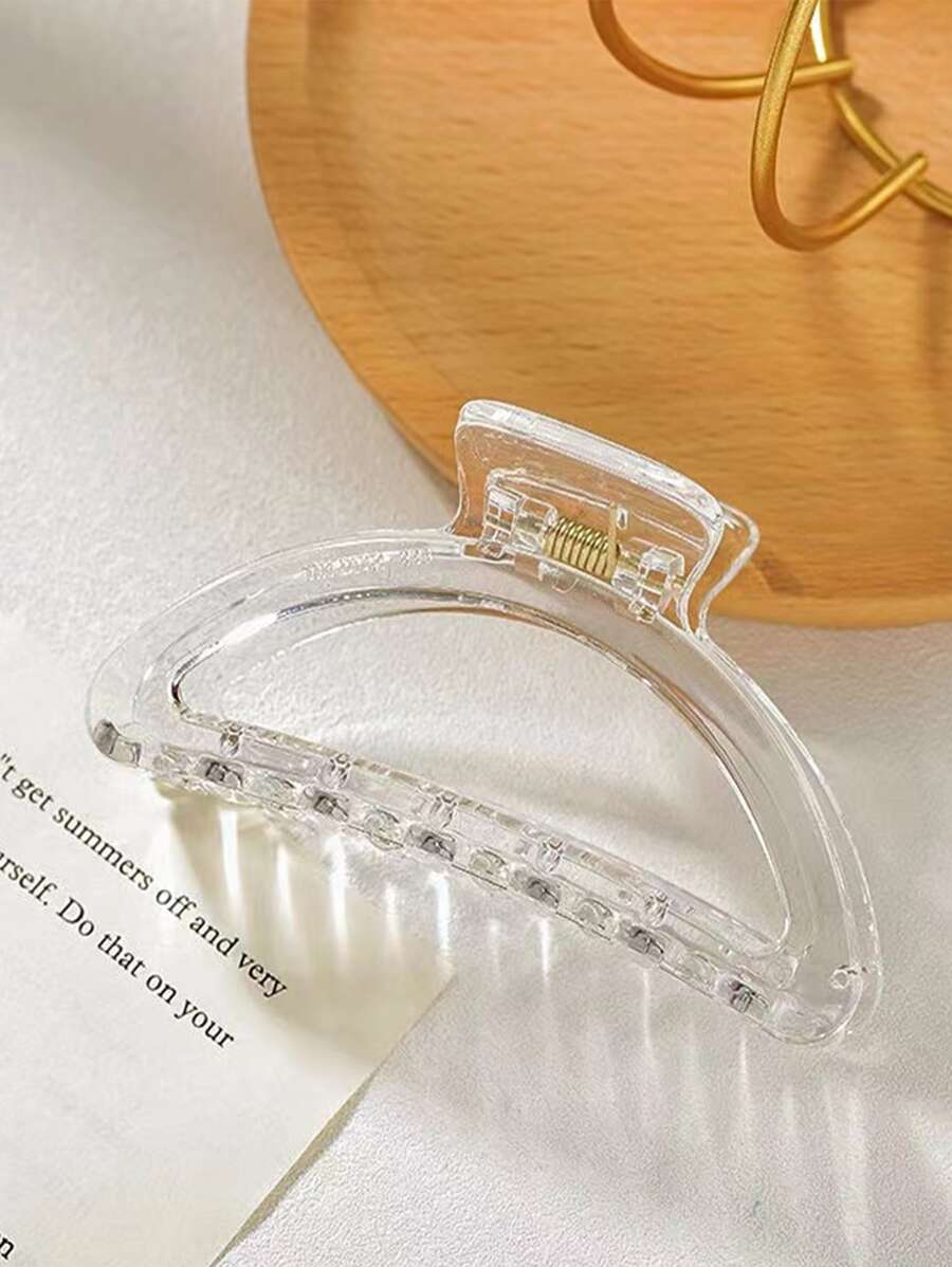 Minimalist Transparent Hair Claw - Clear - View 1