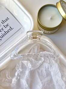 Minimalist Transparent Hair Claw - Clear - View 2