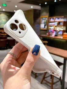 vỏ điện thoại hoa văn phẳng - trắng - Xem 4