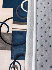 Felpudo con diseño geométrico, decoración para habitación - Multicolor - Ver 3