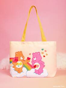 SHEIN X Care Bears Cartoon Bear Graphic Shoulder Tote Bag - Multicolor - View 2