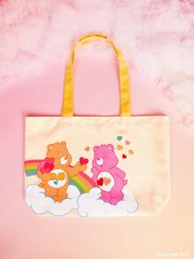 SHEIN X Care Bears Cartoon Bear Graphic Shoulder Tote Bag - Multicolor - View 5