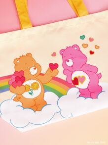 SHEIN X Care Bears Cartoon Bear Graphic Shoulder Tote Bag - Multicolor - View 6