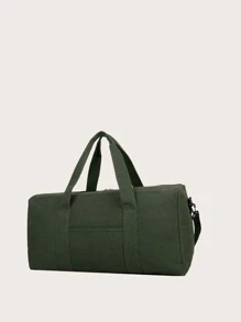 Bolso de lona minimalista de gran capacidad - Verde - Ver 4