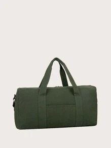 Bolso de lona minimalista de gran capacidad - Verde - Ver 6