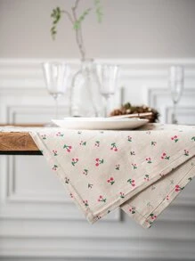 1pc Cherry Pattern Cloth Napkin - Multicolor - View 1