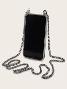 Clear Phone Case With Chain Hand Strap Compatible With IPhone 11,IPhone 13,IPhone 14 Pro Max