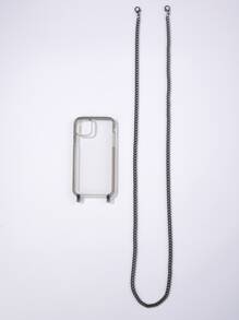 Clear Phone Case With Chain Hand Strap Compatible With IPhone 11,IPhone 13,IPhone 14 Pro Max