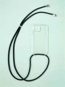 Clear Phone Case With Lanyard Compatible With IPhone 11,IPhone 13,IPhone 14 Pro Max - Black - View 2