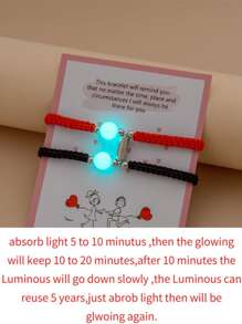 2入組磁性編織手鏈 - 彩色 - 查看 4