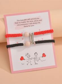 2入組磁性編織手鏈 - 彩色 - 查看 5