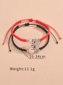 2入組磁性編織手鏈 - 彩色 - 查看 6