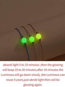 3 cái phát sáng trong vòng tay trang trí bóng tối - Nhiều màu - Xem 4