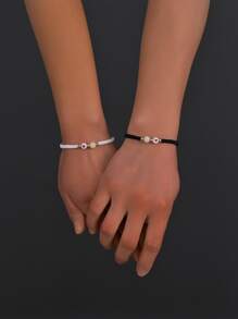 2 cái cặp đôi phát sáng trong vòng đeo tay trang trí hạt tối - Xem 4