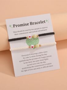 2 cái cặp đôi phát sáng trong vòng đeo tay trang trí hạt tối - Xem 6