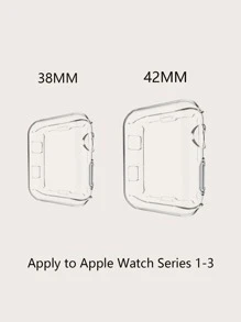 件 Tpu 全蓋保護殼相容於 Apple Watch 1-9 系列，防水防滴 38/40/41/42/44/45/49 毫米，相容於 Apple Watch Ultra/se/8/7/6/5/ 4/ 3/2/1，智慧錶帶配件（不含清潔布） - 無色 - 查看 3