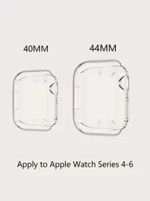 件 Tpu 全蓋保護殼相容於 Apple Watch 1-9 系列，防水防滴 38/40/41/42/44/45/49 毫米，相容於 Apple Watch Ultra/se/8/7/6/5/ 4/ 3/2/1，智慧錶帶配件（不含清潔布） - 無色 - 查看 4