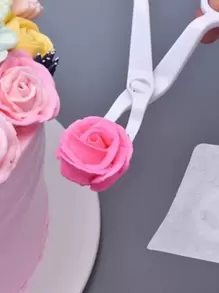 9pcs/set Piping Tip And Scissors, Cream Flower Maker Tool For Baking - Silver - View 4