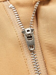 KES Pleated Detail Solid Shorts - Orange - View 3