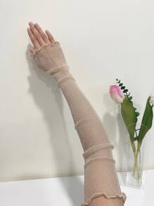 生菜修剪袖子婚礼情人节 - 米色 - 查看 2