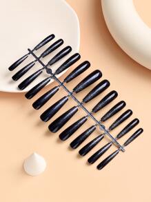 Instantly Upgrade Your Look with 24pcs Nude Color False Nails Matte XXL Long Coffin Nail Tips Detachable Press on Nails DIY Manicure for Women - Multicolor - View 5