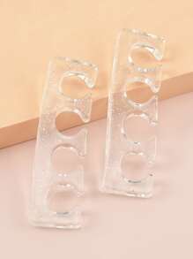 klimonla 2 piezas Separador de dedos de silicona, Suministros para uñas, Herramientas para uñas, Herramientas de arte de uñas, De vuelta a la escuela, Uñas, Herramientas para uñas postizas - transparente - Ver 1