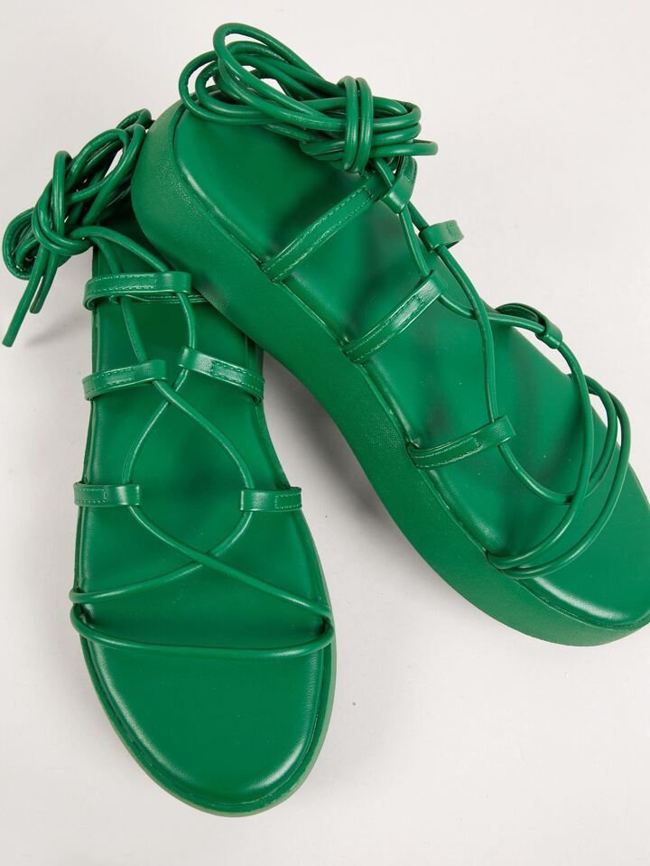 zara flat lace up sandals