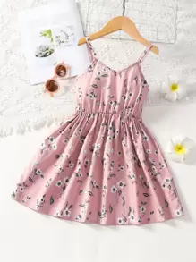 Đầm bé gái Hoa Tất cả trên in Boho - Bụi hồng - Xem 1