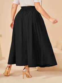 Mulvari Plus Shirred Waist Skirt - Black - View 2