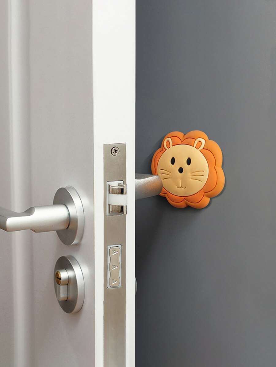 2 piezas Tope de puerta al azar con dibujos animados de silicona - Multicolor - Ver 1