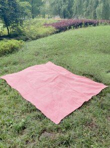 1 Pieza Mantel De Picnic Con Patrón De Cuadros