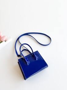 Túi xách da rắn mini thời trang có thể chuyển đổi và túi đeo chéo cho phụ nữ, hộp đựng son môi - Màu xanh lam - Xem 5