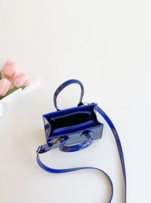 Túi xách da rắn mini thời trang có thể chuyển đổi và túi đeo chéo cho phụ nữ, hộp đựng son môi - Màu xanh lam - Xem 7