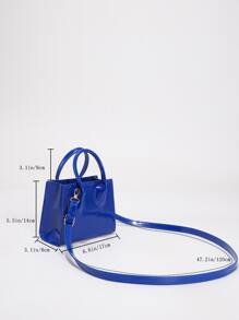 Túi xách da rắn mini thời trang có thể chuyển đổi và túi đeo chéo cho phụ nữ, hộp đựng son môi - Màu xanh lam - Xem 9