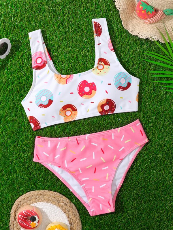 Sottobicchiere Con Unicorno Rosa E Ciambella Per Bambine E Ragazze, 9 Cm, MDF E Sughero