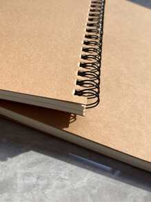 1pc Sổ tay xoắn ốc tối giản - Màu Khaki - Xem 2