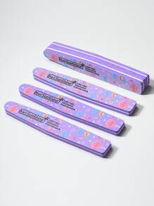 NailSunshine 5 cái 100/180 Grit Nail File - Màu tím - Xem 3