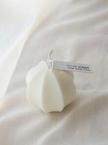 1入組幾何形狀蠟燭矽膠模具 - 白色 - 查看 2