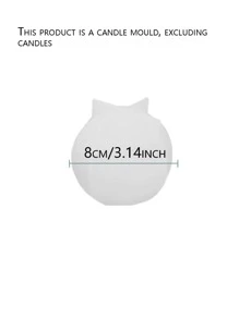 1入組幾何形狀蠟燭矽膠模具 - 白色 - 查看 3