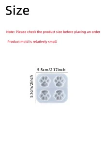 1pc Paw Design DIY Silicone Mold - White - View 3